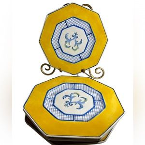 Fitz & Floyd Richmond Trattoria 4 Salad / Dessert plates.